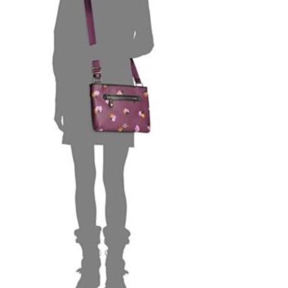 Taylor Crossbody In Floral Print Plum Purple - Picture 2 of 5